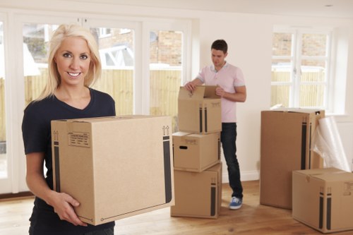 Final unloading of belongings at a new property in Sutton