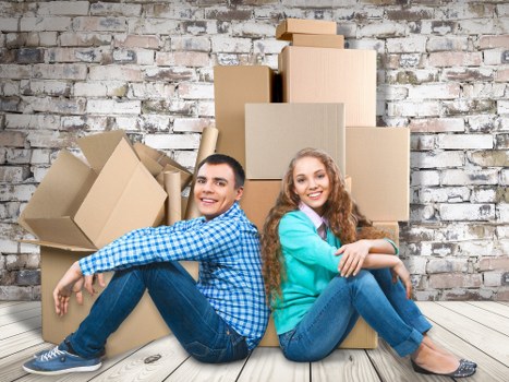 Careful wrapping of fragile belongings during a move