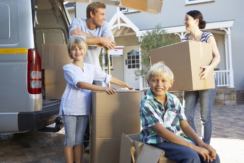 Careful loading of furniture and boxes for a Sutton apartment move