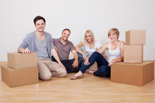 Prepared moving boxes and labelled items for a Sutton relocation